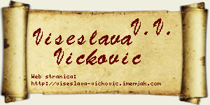 Višeslava Vicković vizit kartica